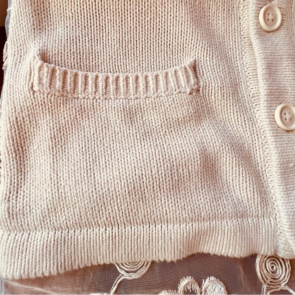 Urban Outfitters Cream and Burgundy Lettermen’s Button down Cardigan - Picture 5 of 15